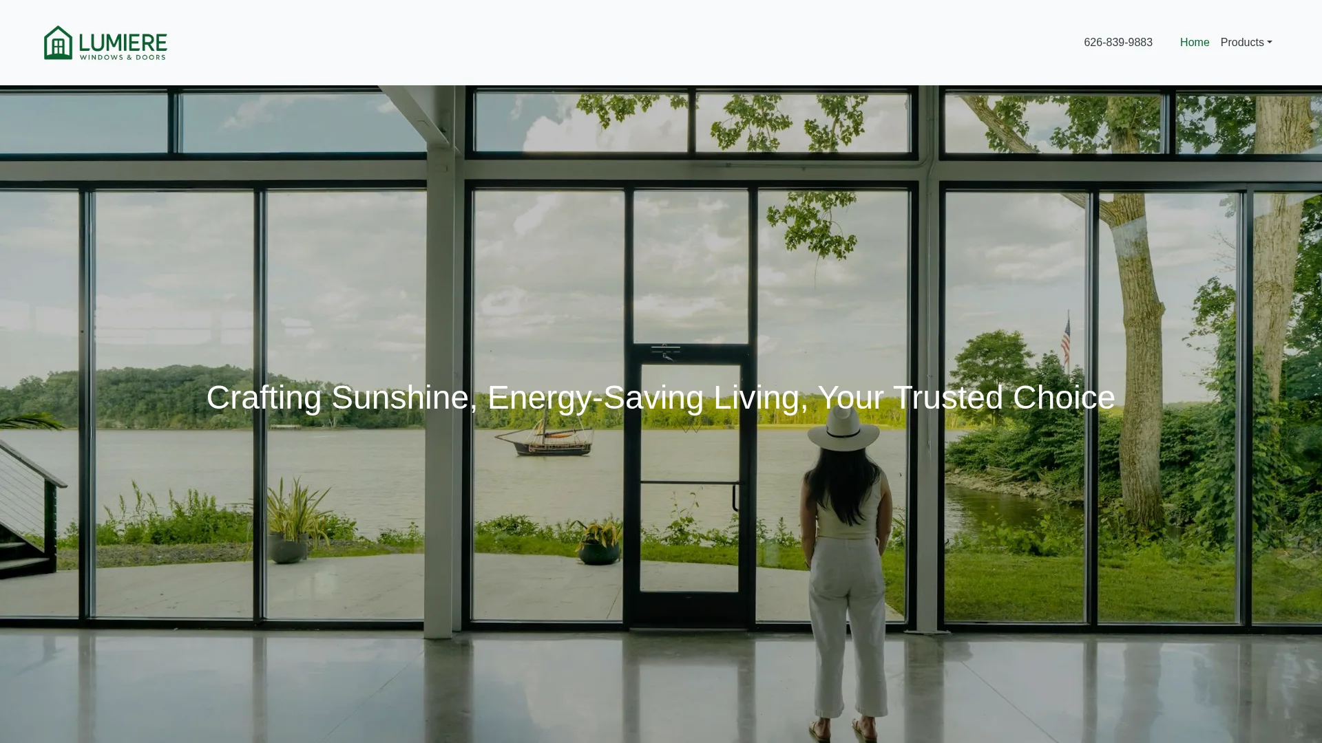 Lumiere Windows and Doors website homepage