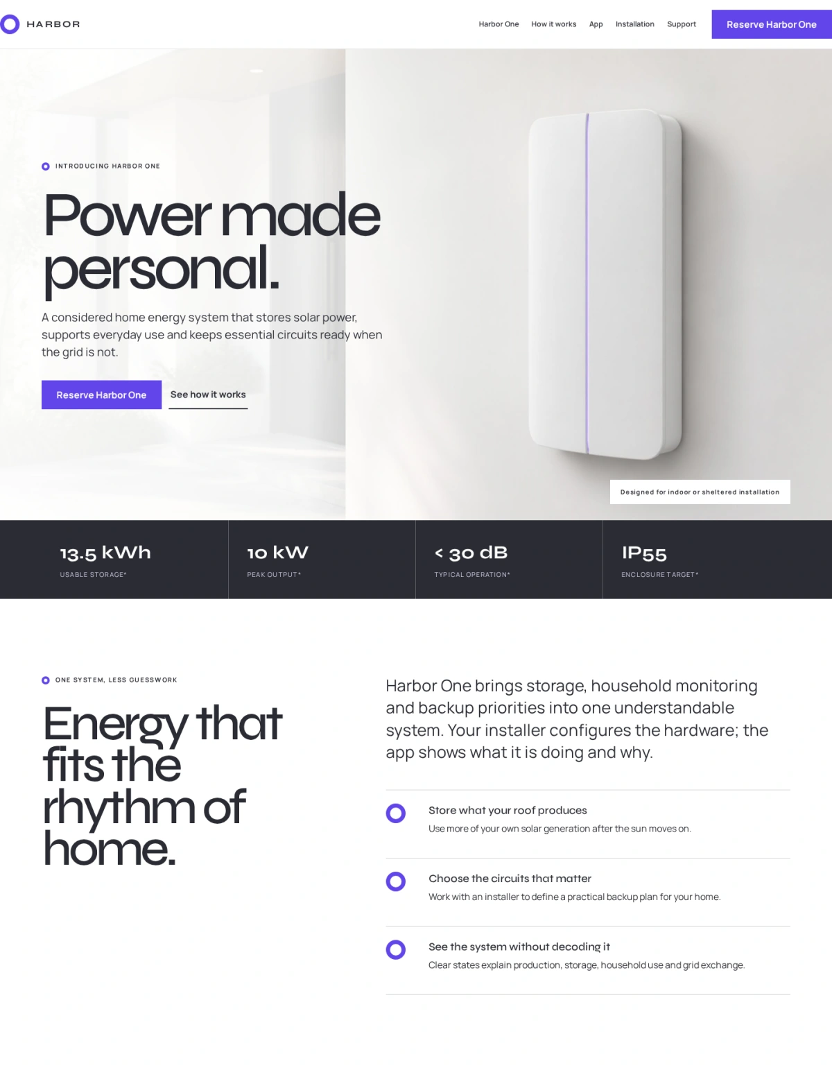 Harbor One website template preview