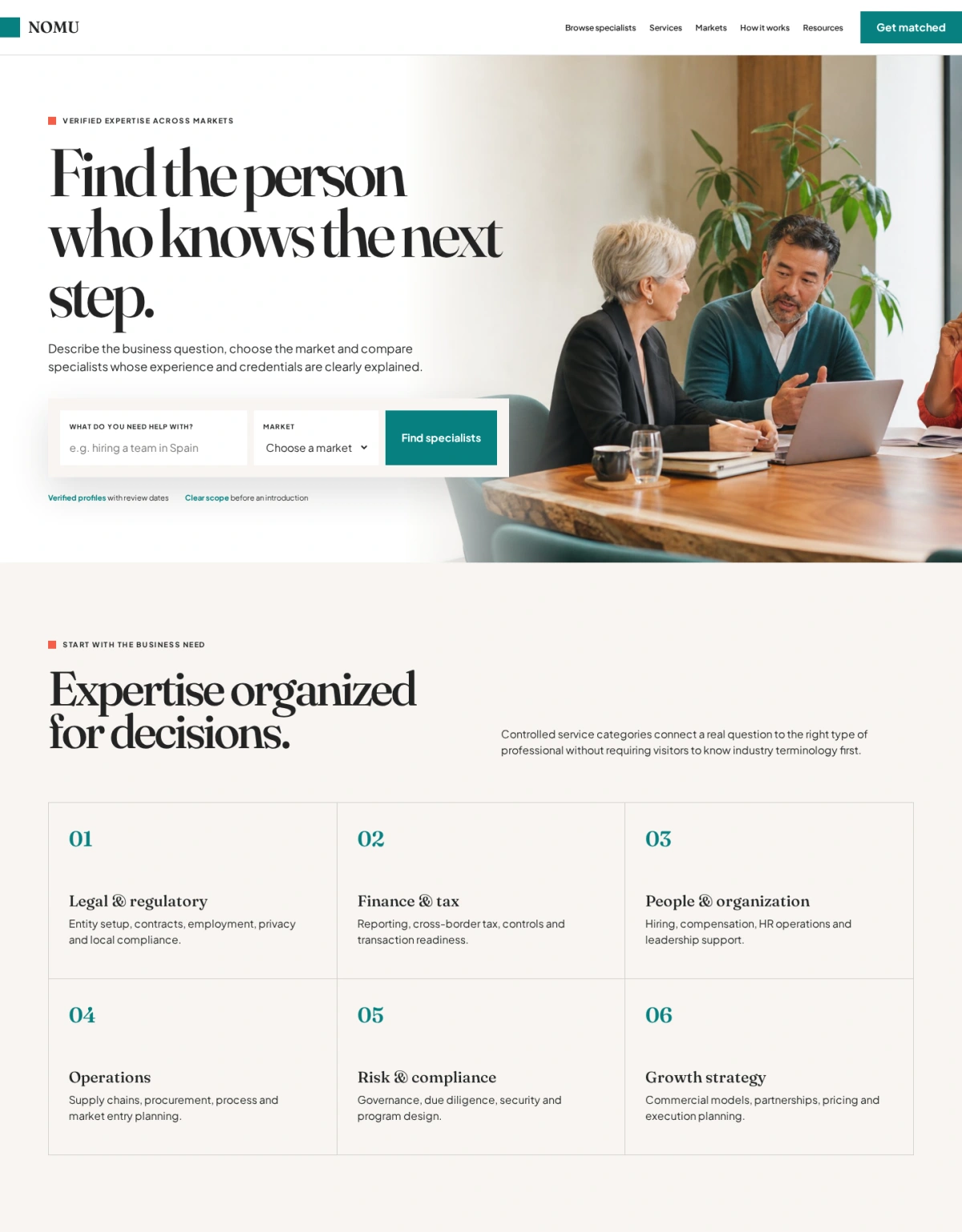 NOMU website template preview