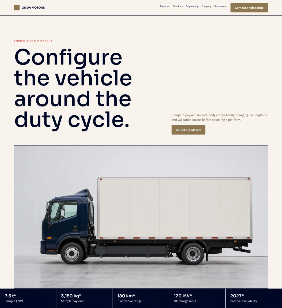 Onda Motors website template preview