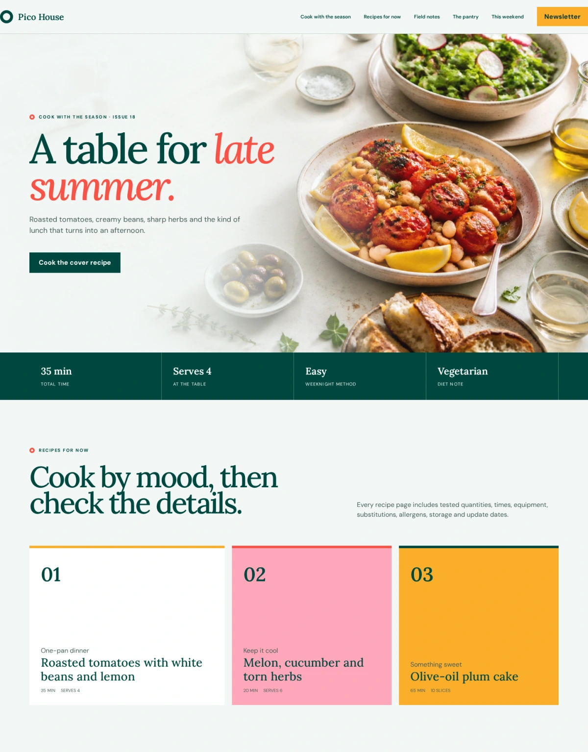 Pico House website template preview