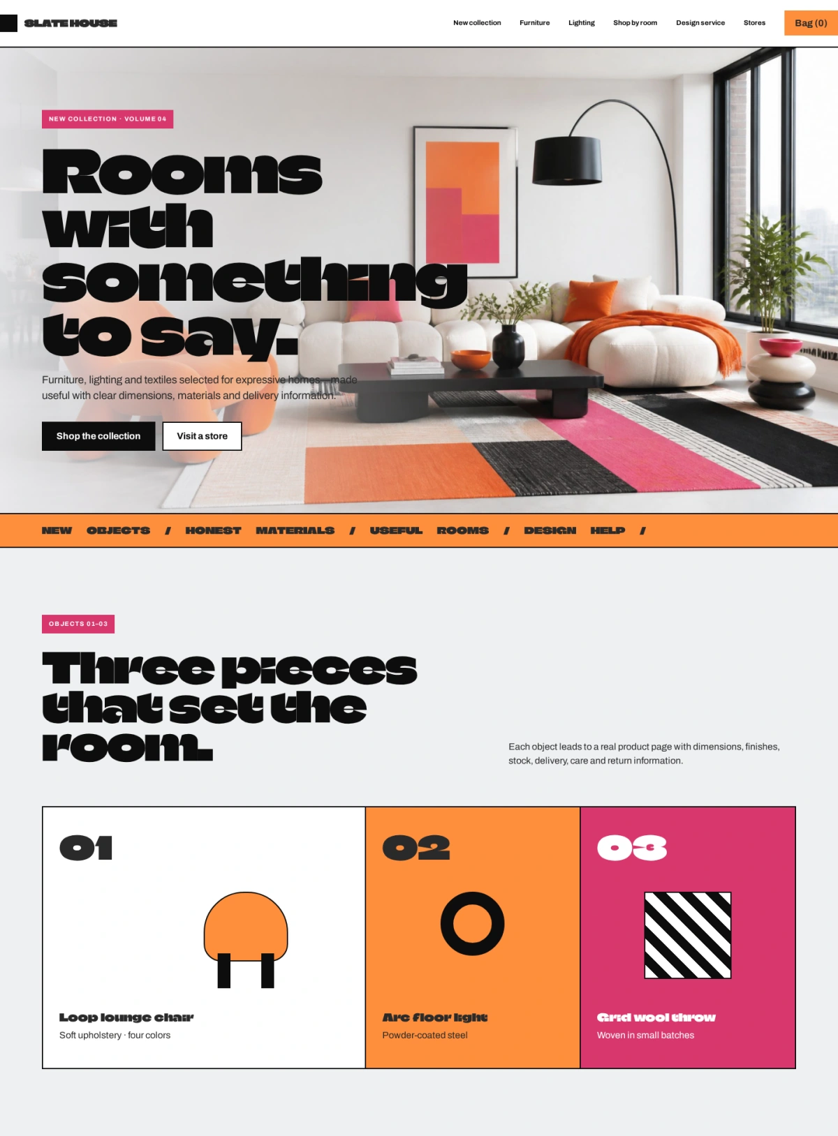 Slate House website template preview