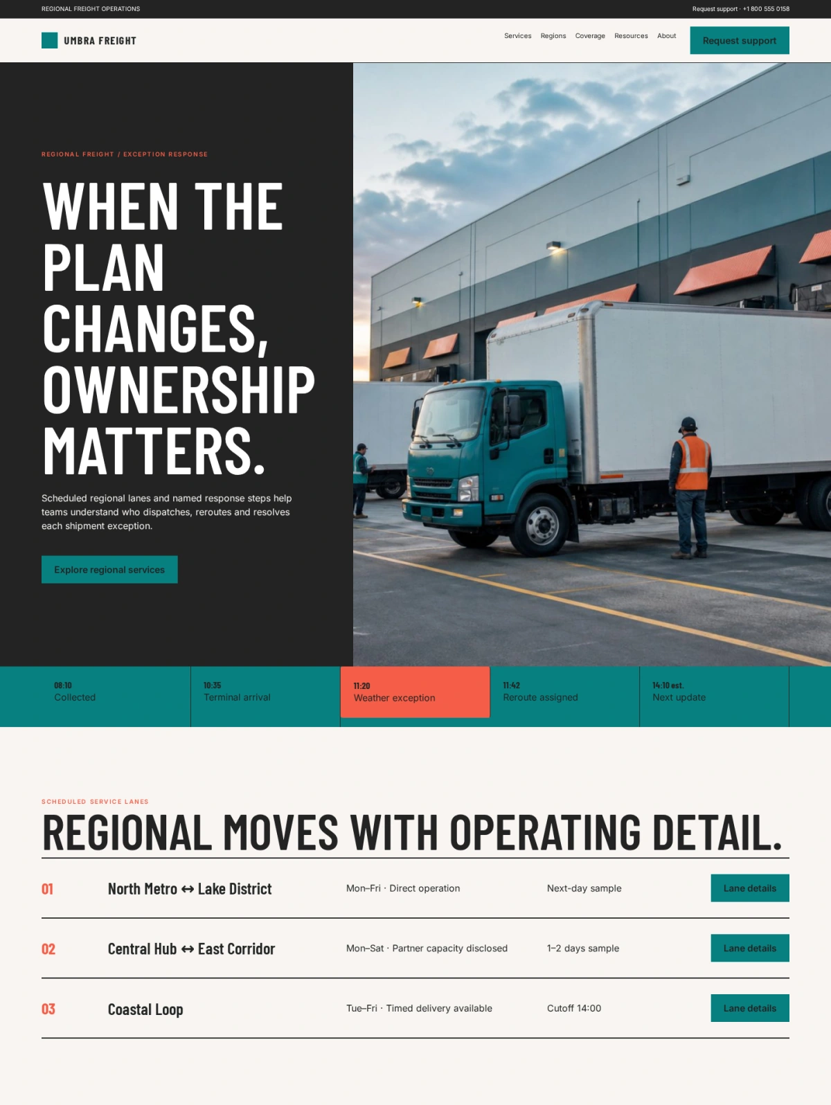 Umbra Freight website template preview