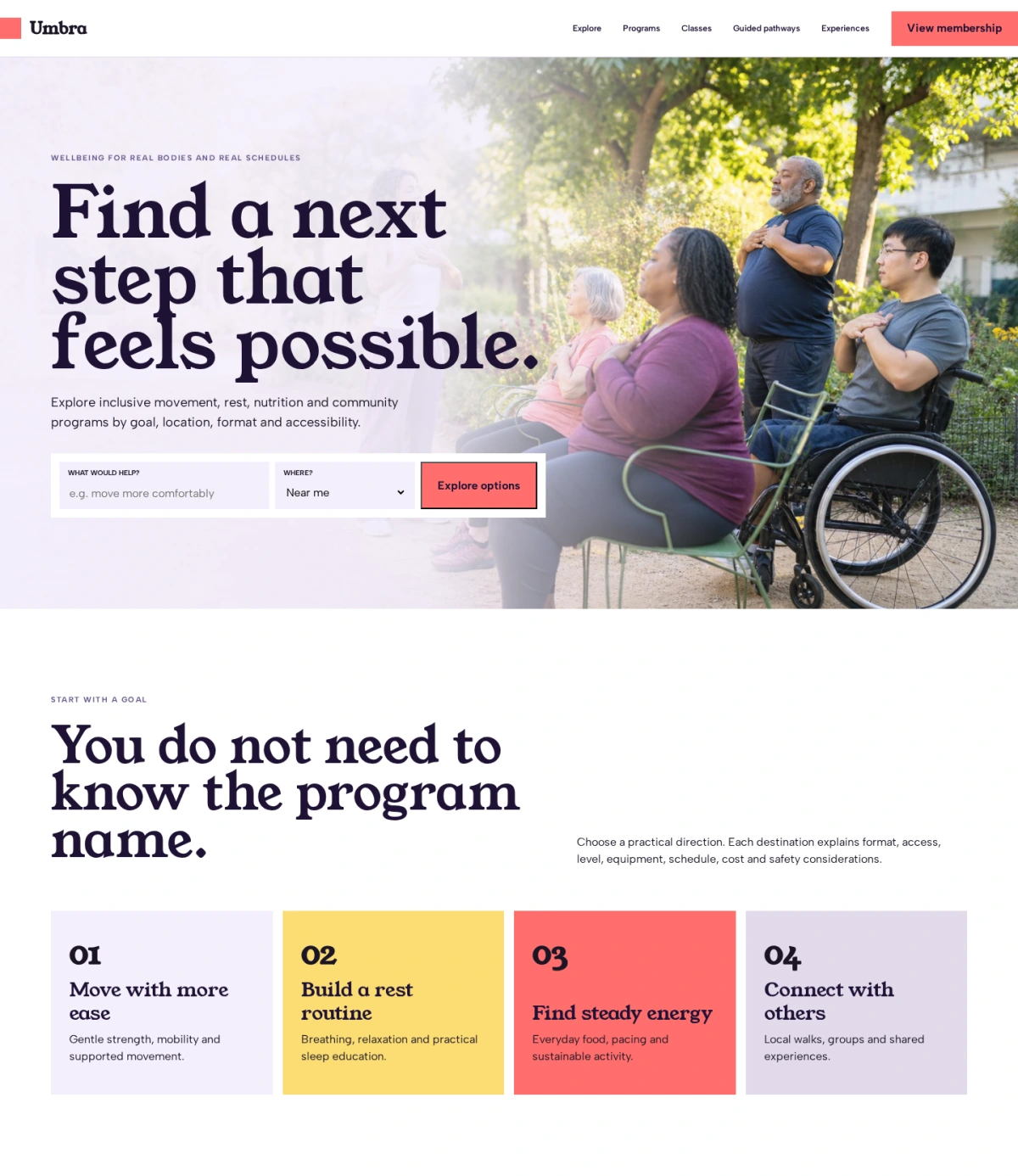 Umbra website template preview