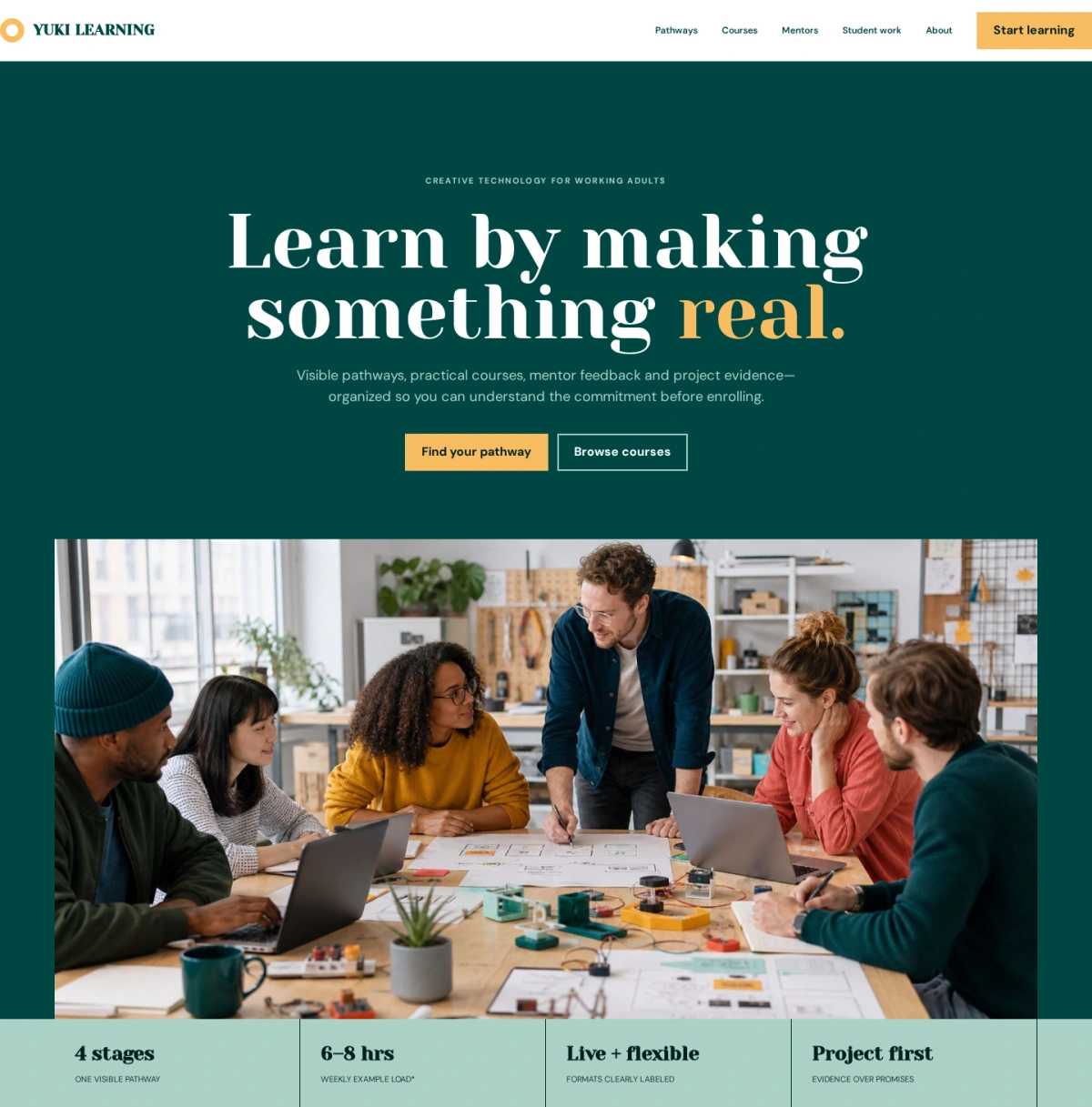 Yuki Learning website template preview