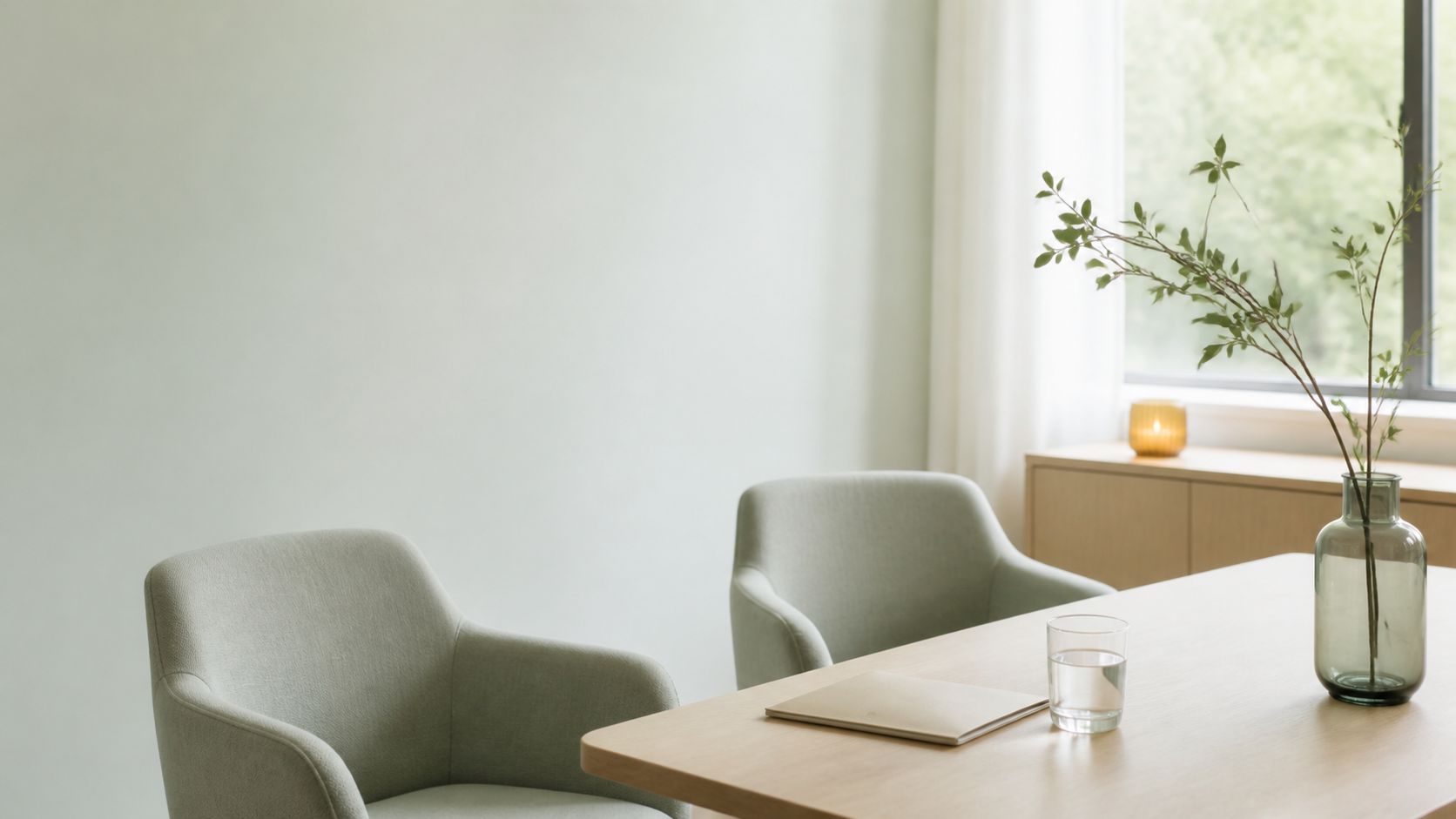 a quiet memorial planning consultation room